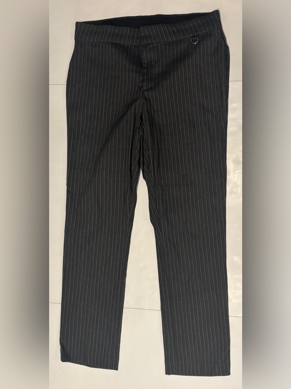 Rafaella Classic Charcoal Pinstripe Comfort Waist Dress Pants - Size 10